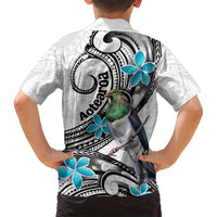 Aotearoa Te Ika-a-Maui Family Matching Puletasi and Hawaiian Shirt South Island Kekeru Maori Koru LT14 - Polynesian Pride