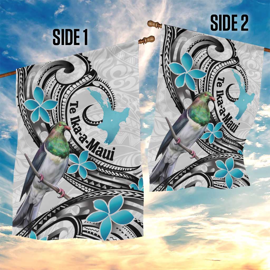 Aotearoa Te Ika-a-Maui Garden Flag South Island Kekeru Maori Koru