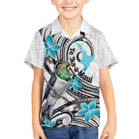 Aotearoa Te Ika-a-Maui Kid Hawaiian Shirt South Island Kekeru Maori Koru LT14 Kid White - Polynesian Pride