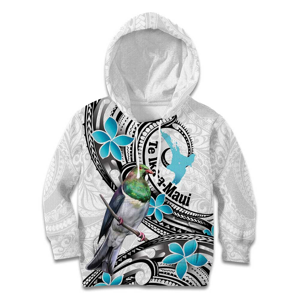 Aotearoa Te Ika-a-Maui Kid Hoodie South Island Kekeru Maori Koru