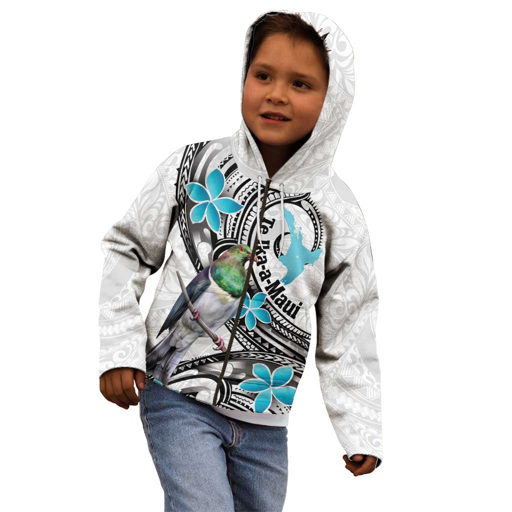 Aotearoa Te Ika-a-Maui Kid Hoodie South Island Kekeru Maori Koru