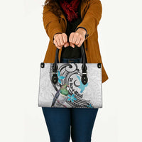 Aotearoa Te Ika-a-Maui Leather Bag South Island Kekeru Maori Koru - Polynesian Pride