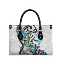 Aotearoa Te Ika-a-Maui Leather Bag South Island Kekeru Maori Koru - Polynesian Pride