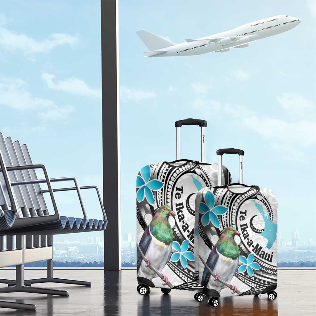 Aotearoa Te Ika-a-Maui Luggage Cover South Island Kekeru Maori Koru
