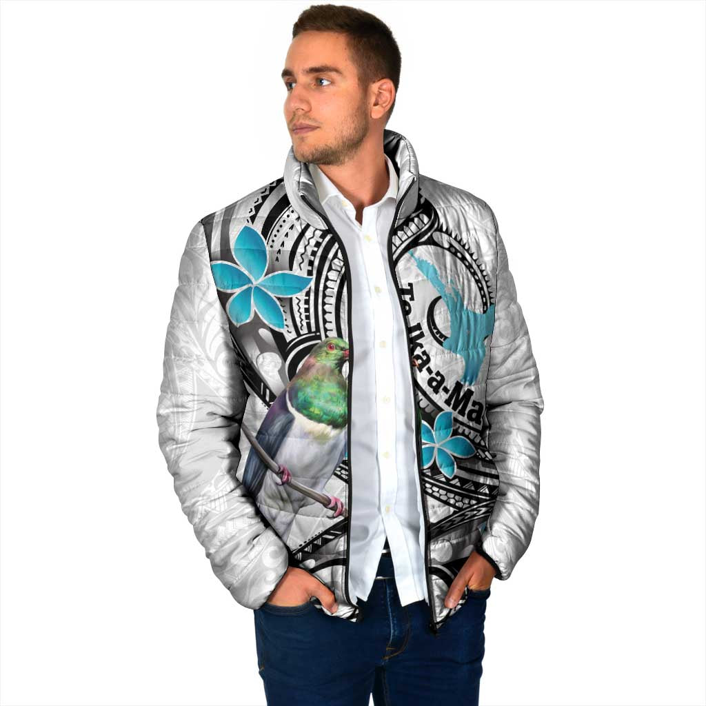 Aotearoa Te Ika-a-Maui Padded Jacket South Island Kekeru Maori Koru - Polynesian Pride