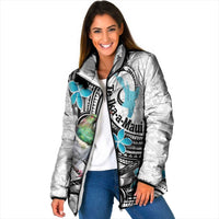 Aotearoa Te Ika-a-Maui Padded Jacket South Island Kekeru Maori Koru - Polynesian Pride