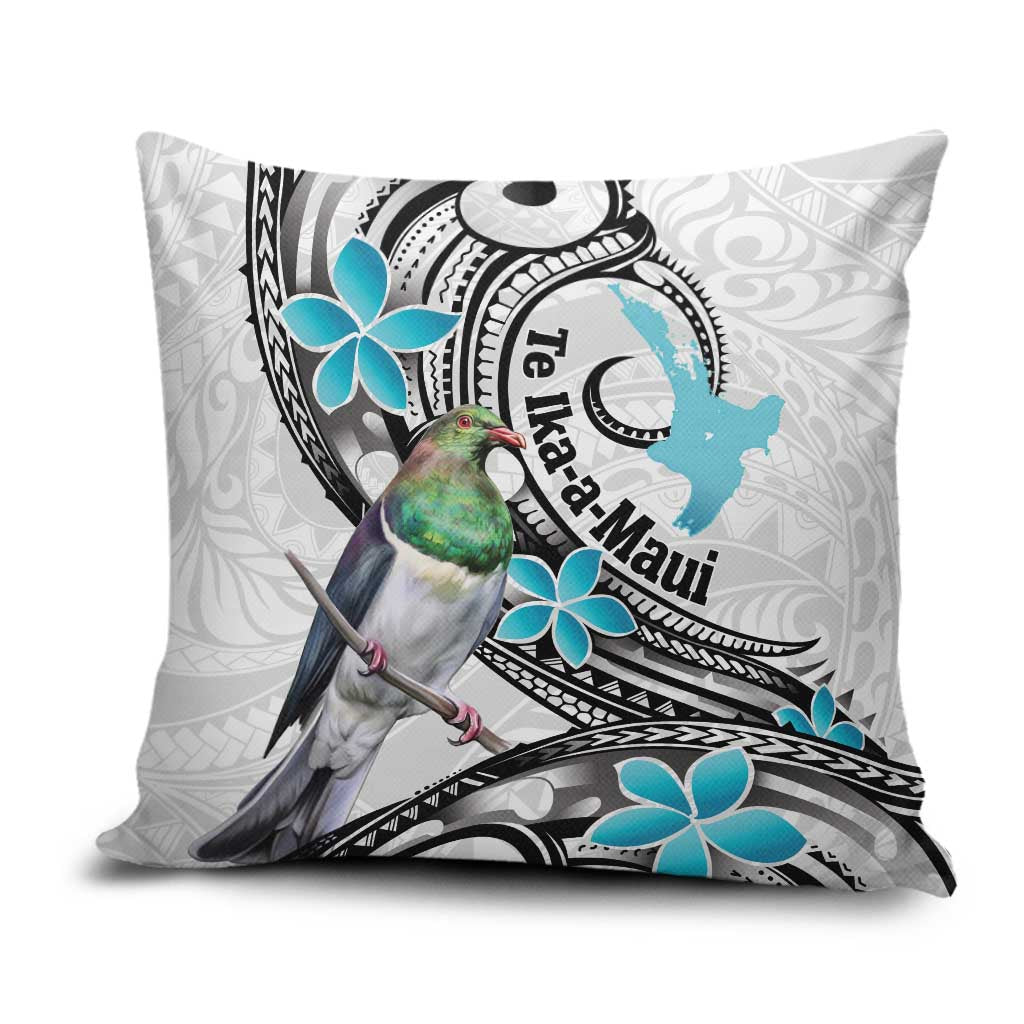 Aotearoa Te Ika-a-Maui Pillow Cover South Island Kekeru Maori Koru LT14 White - Polynesian Pride