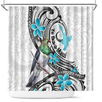 Aotearoa Te Ika-a-Maui Shower Curtain South Island Kekeru Maori Koru