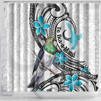 Aotearoa Te Ika-a-Maui Shower Curtain South Island Kekeru Maori Koru