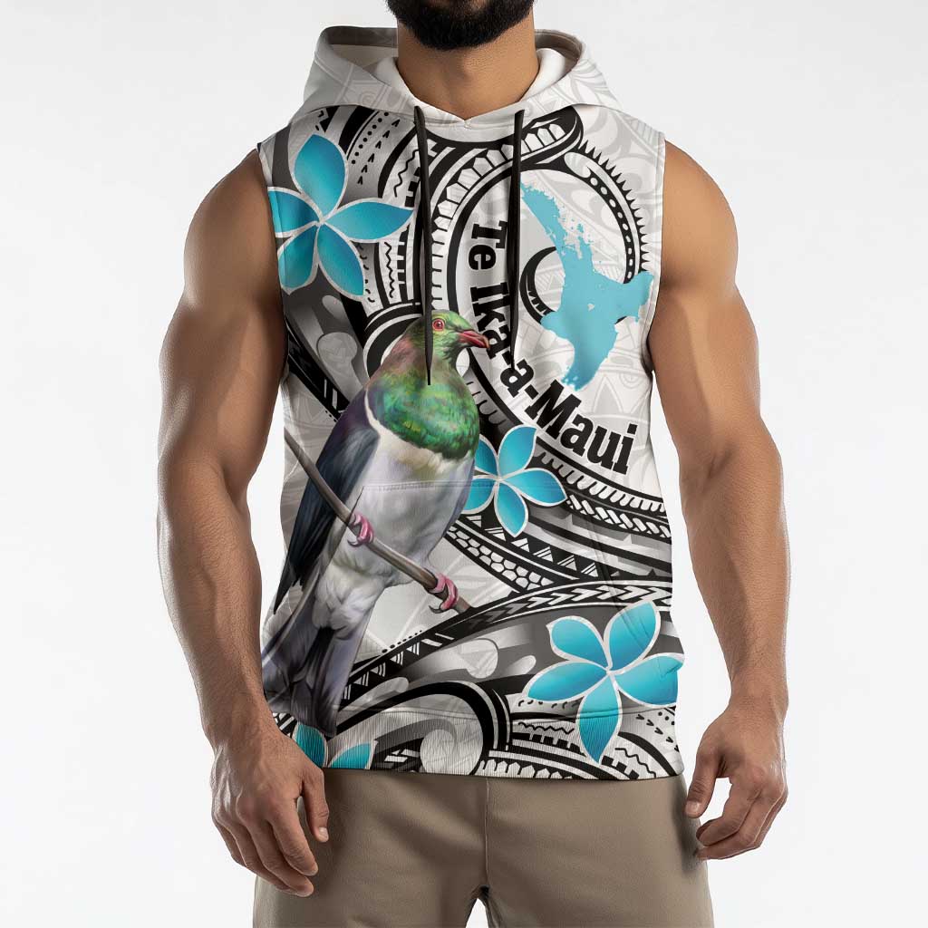 Aotearoa Te Ika-a-Maui Sleeveless Hoodie South Island Kekeru Maori Koru - Polynesian Pride
