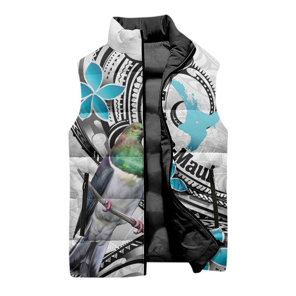 Aotearoa Te Ika-a-Maui Sleeveless Puffer Jacket South Island Kekeru Maori Koru - Polynesian Pride