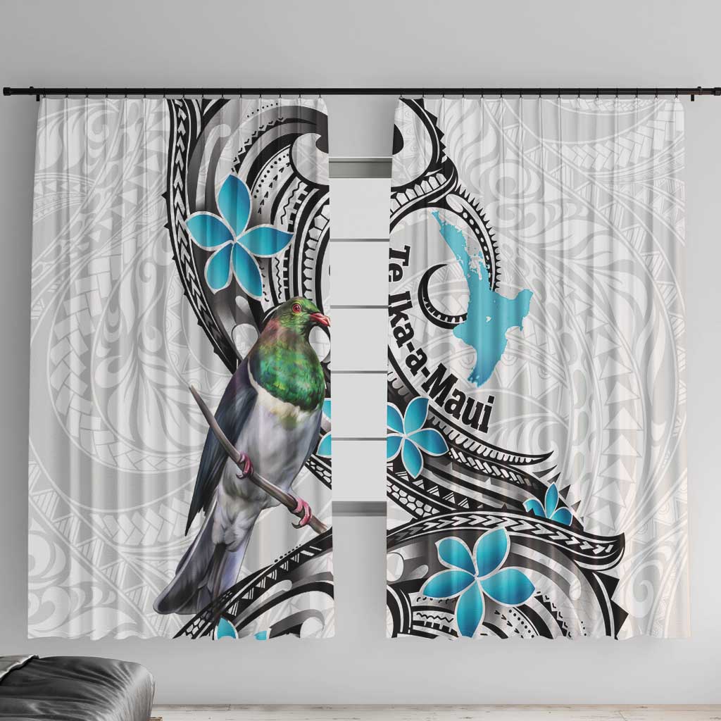 Aotearoa Te Ika-a-Maui Window Curtain South Island Kekeru Maori Koru