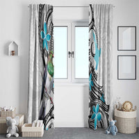 Aotearoa Te Ika-a-Maui Window Curtain South Island Kekeru Maori Koru