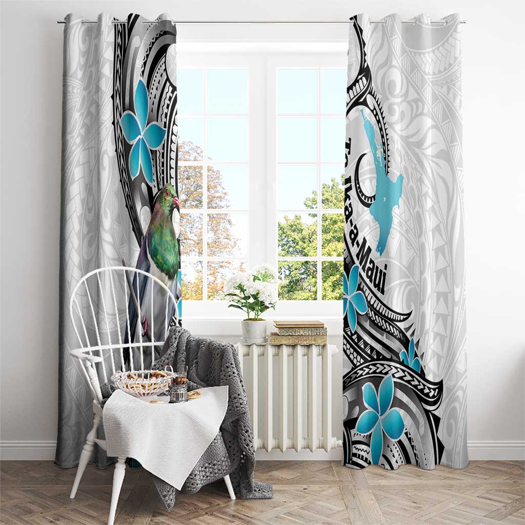 Aotearoa Te Ika-a-Maui Window Curtain South Island Kekeru Maori Koru