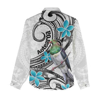 Aotearoa Te Ika-a-Maui Women Casual Shirt South Island Kekeru Maori Koru LT14 - Polynesian Pride