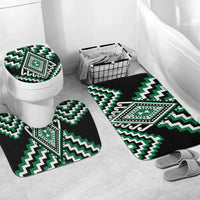 Green New Zealand Taniko Poutama Patikitiki Bathroom Set - Polynesian Pride