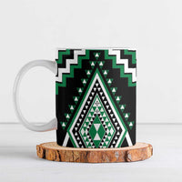 Green New Zealand Taniko Poutama Patikitiki Ceramic Mug - Polynesian Pride