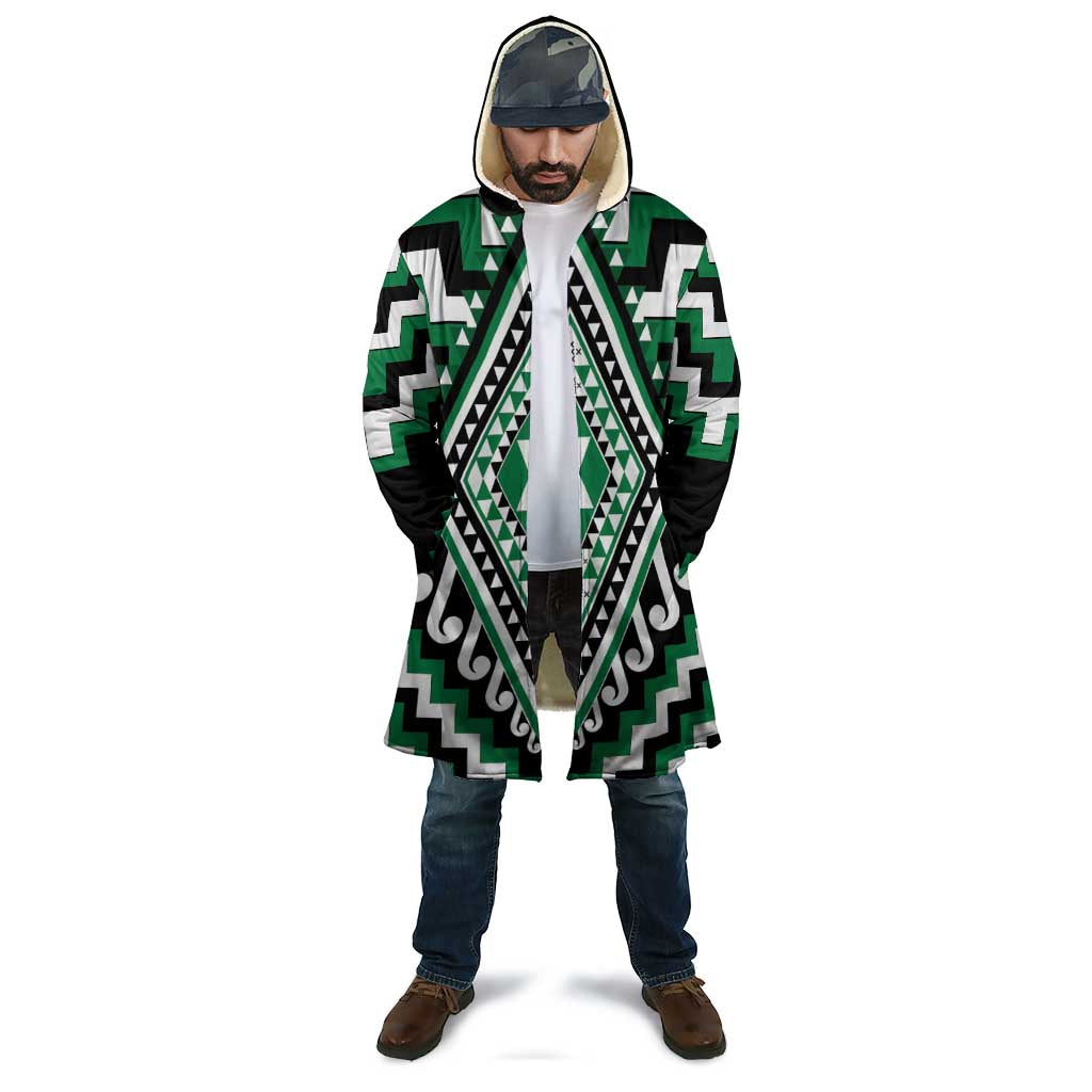 Green New Zealand Taniko Poutama Patikitiki Cloak - Polynesian Pride