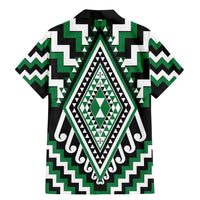 Green Aotearoa Taniko Poutama Patikitiki Family Matching Mermaid Dress and Hawaiian Shirt LT14 - Polynesian Pride