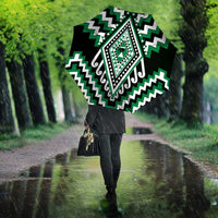 Green New Zealand Taniko Poutama Patikitiki Umbrella - Polynesian Pride
