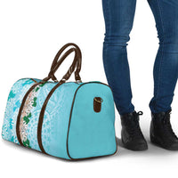 Cook Islands Tiare Maori With Conch Shell Travel Bag Pasifika Fest Polynesian Tattoo Turquoise