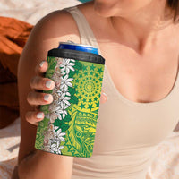 Cook Islands Tiare Maori With Conch Shell 4 in 1 Can Cooler Tumbler Pasifika Fest Polynesian Tattoo Green LT14 - Polynesian Pride