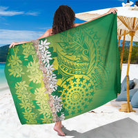 Cook Islands Tiare Maori With Conch Shell Sarong Pasifika Fest Polynesian Tattoo Green