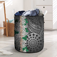 Cook Islands Tiare Maori With Conch Shell Laundry Basket Pasifika Fest Polynesian Tattoo Black