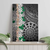 Cook Islands Tiare Maori With Conch Shell Canvas Wall Art Pasifika Fest Polynesian Tattoo Black LT14 - Polynesian Pride