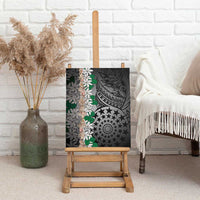 Cook Islands Tiare Maori With Conch Shell Canvas Wall Art Pasifika Fest Polynesian Tattoo Black LT14 - Polynesian Pride