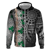 Cook Islands Tiare Maori With Conch Shell Hoodie Pasifika Fest Polynesian Tattoo Black