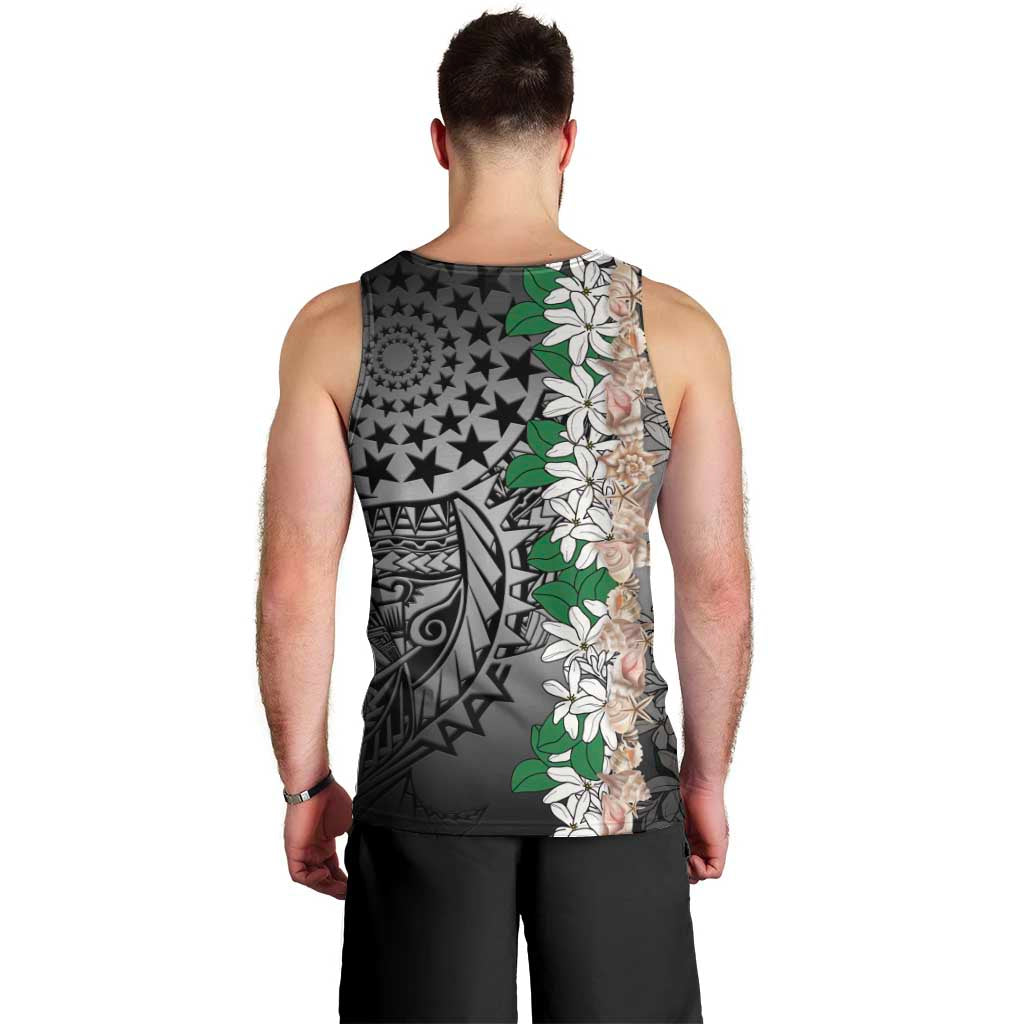 Cook Islands Tiare Maori With Conch Shell Men Tank Top Pasifika Fest Polynesian Tattoo Black LT14 - Polynesian Pride