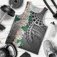 Cook Islands Tiare Maori With Conch Shell Men Tank Top Pasifika Fest Polynesian Tattoo Black LT14 - Polynesian Pride