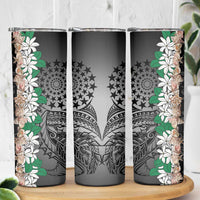 Cook Islands Tiare Maori With Conch Shell Skinny Tumbler Pasifika Fest Polynesian Tattoo Black LT14 - Polynesian Pride