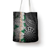 Cook Islands Tiare Maori With Conch Shell Tote Bag Pasifika Fest Polynesian Tattoo Black LT14 - Polynesian Pride
