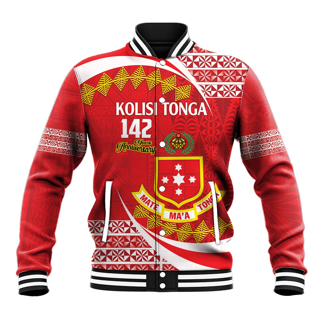 Personalised Kolisi Tonga College Atele Baseball Jacket Mate Maa Tonga 142 Years Anniversary