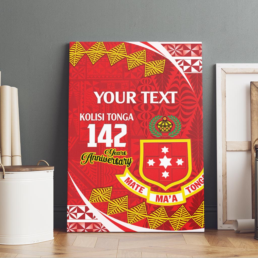 Personalised Kolisi Tonga College Atele Canvas Wall Art Mate Maa Tonga 142 Years Anniversary