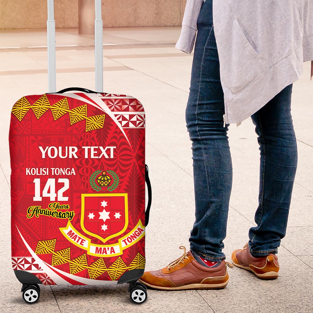 Personalised Kolisi Tonga College Atele Luggage Cover Mate Maa Tonga 142 Years Anniversary