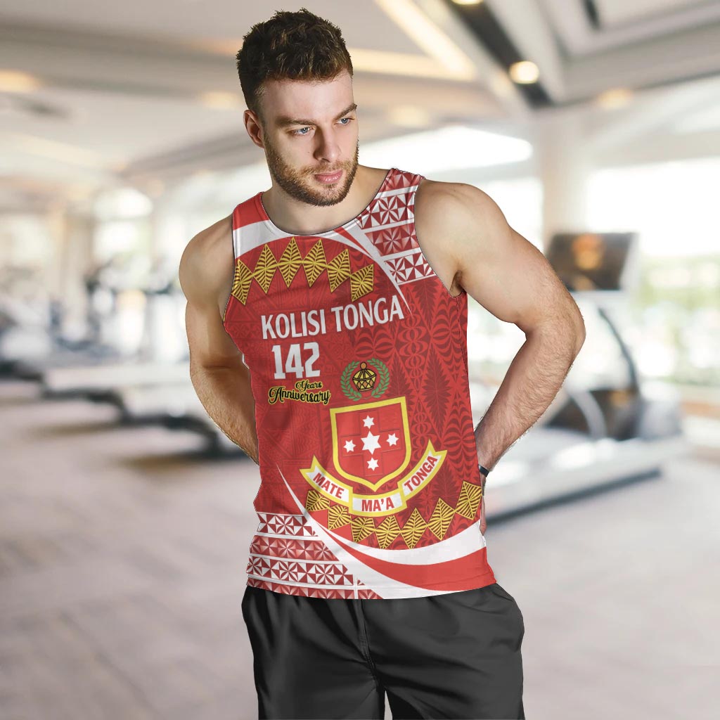 Personalised Kolisi Tonga College Atele Men Tank Top Mate Maa Tonga 142 Years Anniversary