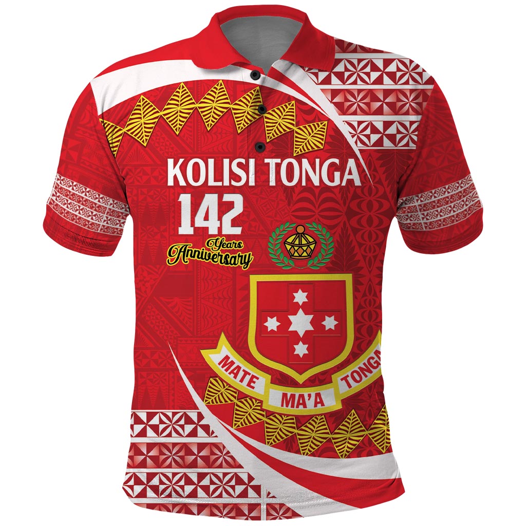 Personalised Kolisi Tonga College Atele Polo Shirt Mate Maa Tonga 142 Years Anniversary