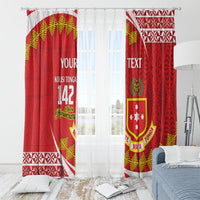 Personalised Kolisi Tonga College Atele Window Curtain Mate Maa Tonga 142 Years Anniversary