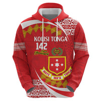 Personalised Kolisi Tonga College Atele Zip Hoodie Mate Maa Tonga 142 Years Anniversary