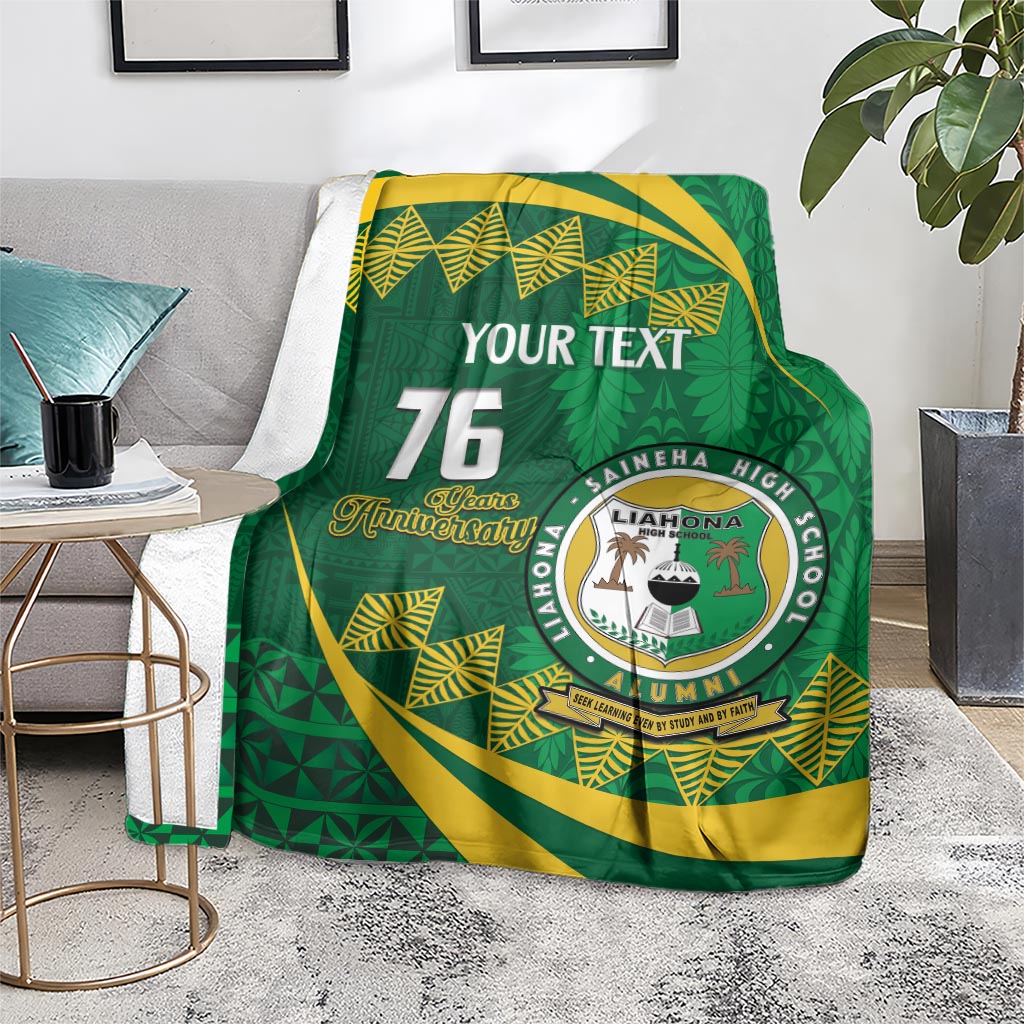 Personalised Tonga Liahona-Saineha High School Blanket Happy 76 Years Anniversary