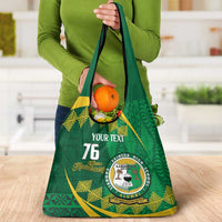 Personalised Tonga Liahona-Saineha High School Grocery Bag Happy 76 Years Anniversary