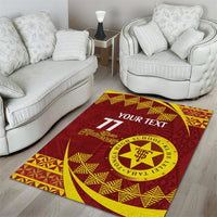 Personalised Tonga High School Area Rug Happy 77 Years Anniversary