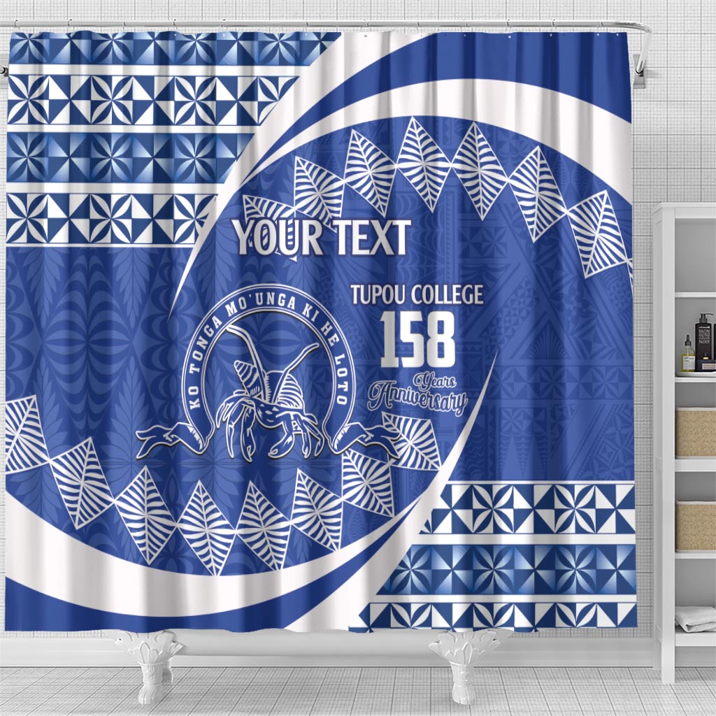 Personalised Tonga Tupou College Toloa Shower Curtain Happy 158 Years Anniversary