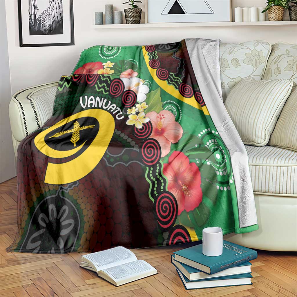 Long God Yumi Stanap Vanuatu Blanket Tropical Flowers Aboriginal Pattern