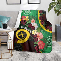 Long God Yumi Stanap Vanuatu Blanket Tropical Flowers Aboriginal Pattern