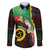 Long God Yumi Stanap Vanuatu Family Matching Off The Shoulder Long Sleeve Dress and Hawaiian Shirt Tropical Flowers Aboriginal Pattern
