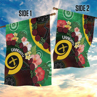 Long God Yumi Stanap Vanuatu Garden Flag Tropical Flowers Aboriginal Pattern